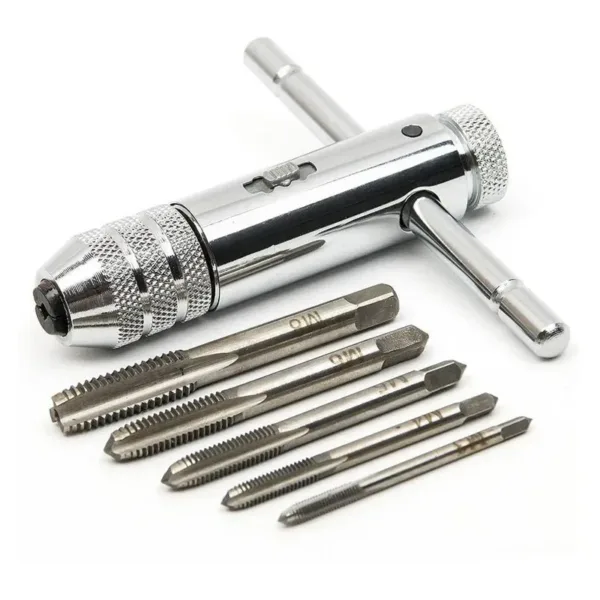 Adjustable T-Handle Ratchet Tap Wrench Set - Image 7