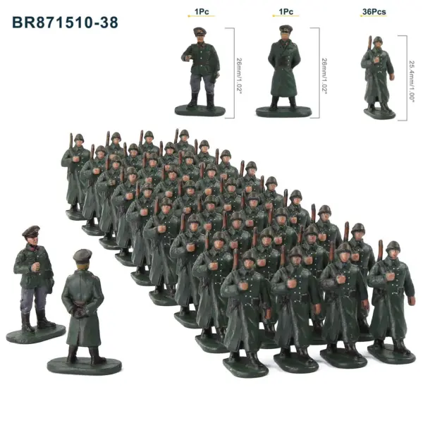 38pcs HO Scale Military Figures Set - Image 19