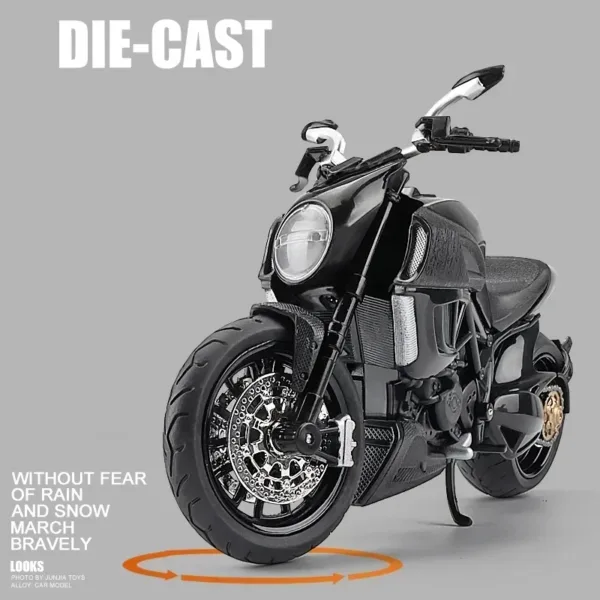 1:12 Ducati Diavel Carbon Red Motorcycle Model - Image 4