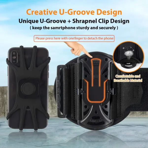 360° Rotatable Sports Wristband Phone Holder - Image 3