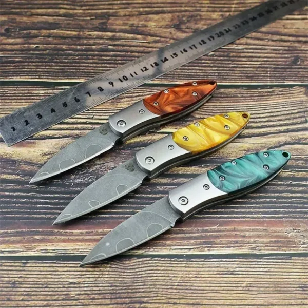 Outdoor Folding Knife with Resin Handle - Image 2