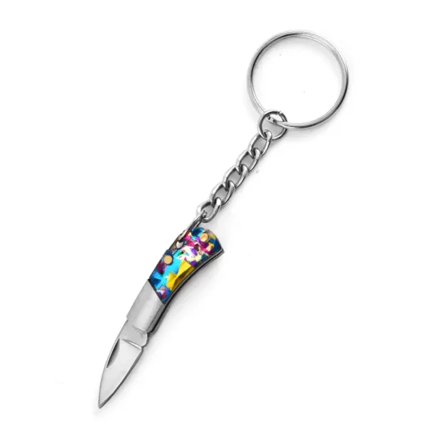 Mini Folding Knife Pendant for Keychains - Image 12