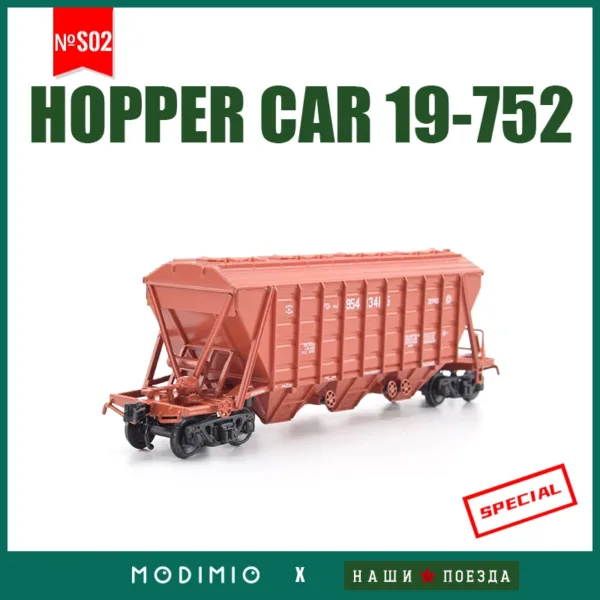 1/87 Scale Plastic USSR Open Hopper Car Model