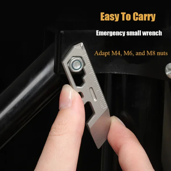 Mini Titanium Alloy Multifunction Crowbar Tool - Image 4