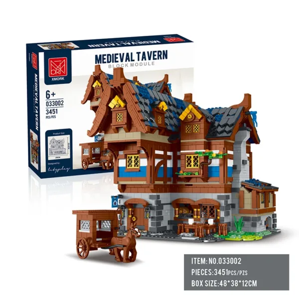 Medieval Tavern Building Blocks Model Set 3451PCS - Image 3