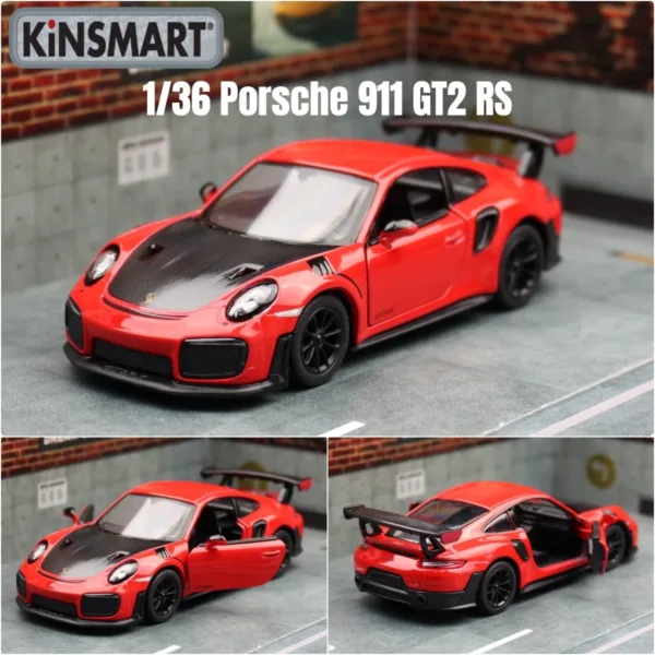 1/36 Porsche 911 GT3 RS Diecast Model Car - Image 9