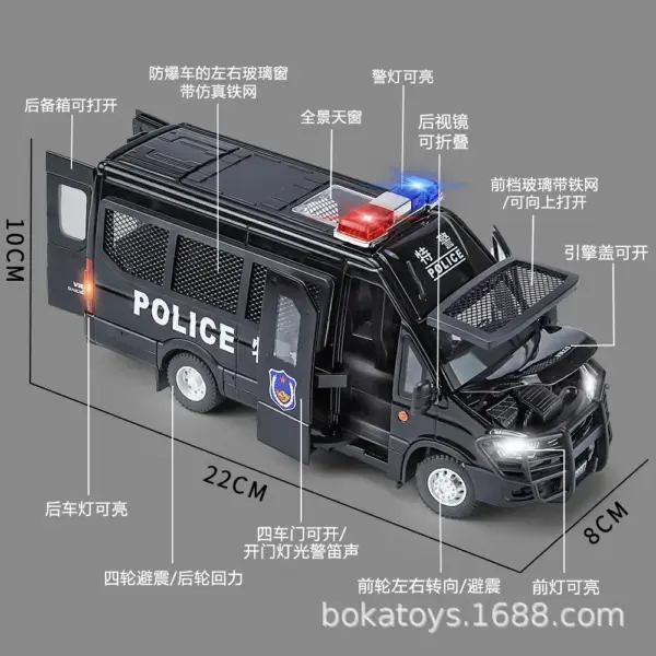 Iveco Police Car Diecast Model for Collectors - Image 2