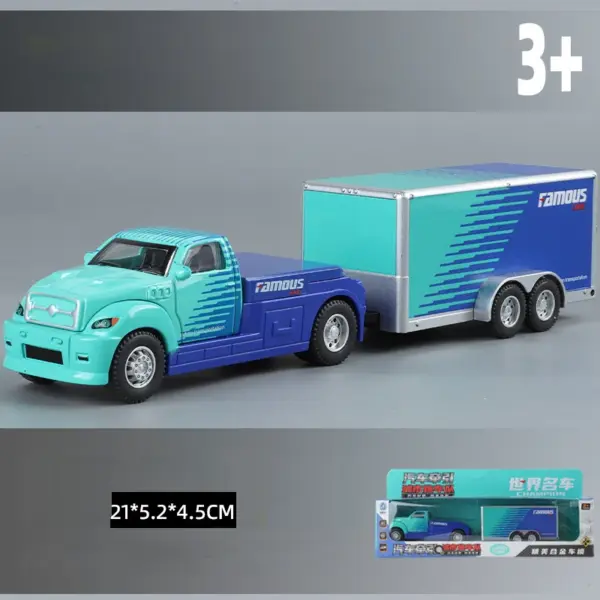 1:64 Alloy Double-Layer Container Truck Model - Image 17