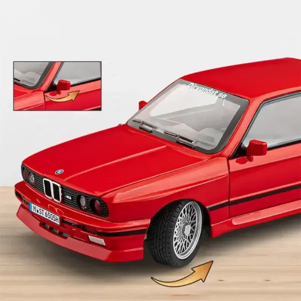 1:24 BMW M3 E30 Alloy Diecast Car Model - Image 5