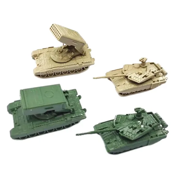 4-Piece 1:144 Scale Tank and Rocket Set - Image 2