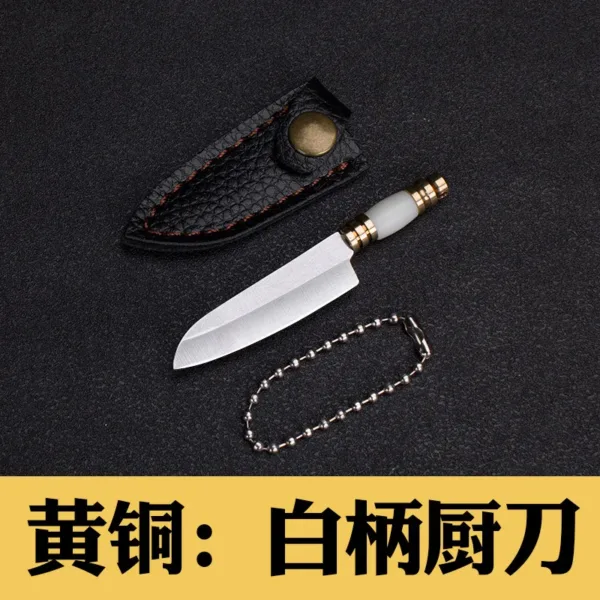 Mini Folding Damascus Design Keychain Knife - Image 21
