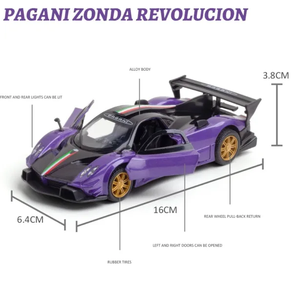 1/32 Pagani Huayra Roadster Miniature Car Model - Image 6