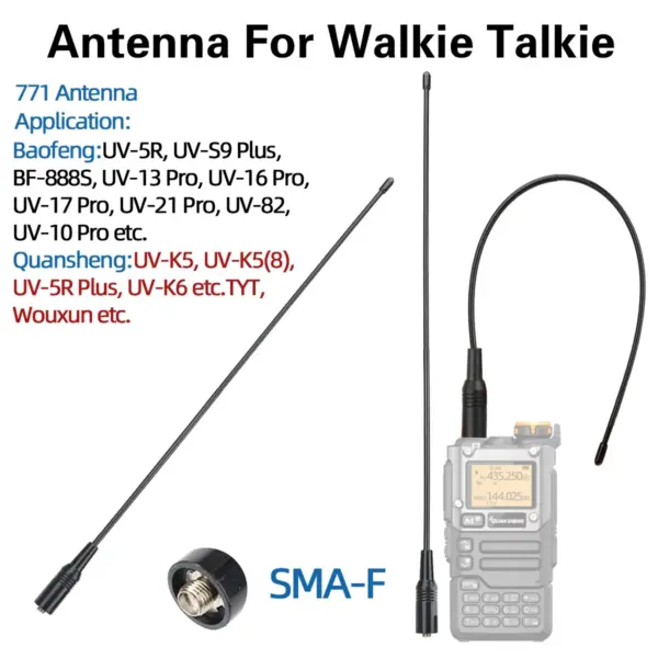 Dual Band 144/430MHz SMA Female Antenna