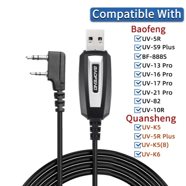 USB Programming Cable for Baofeng Walkie Talkies