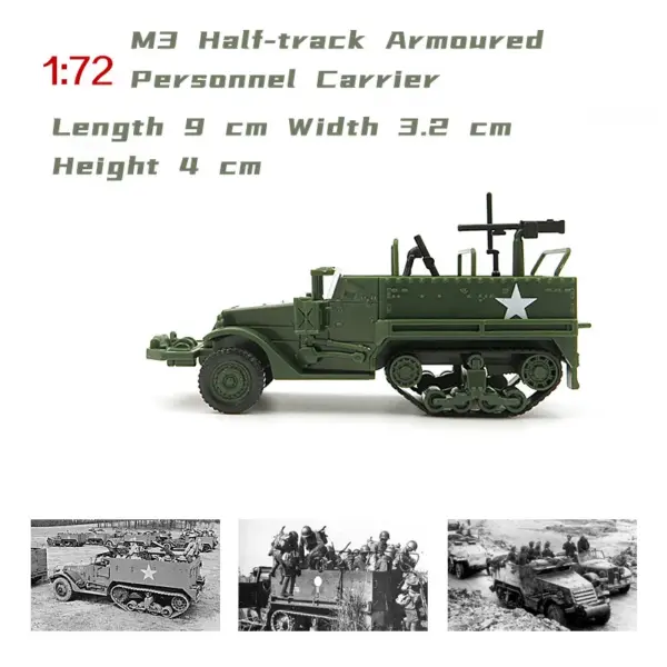 1/72 M3 Half-track Military Vehicle Model Kit - Image 2