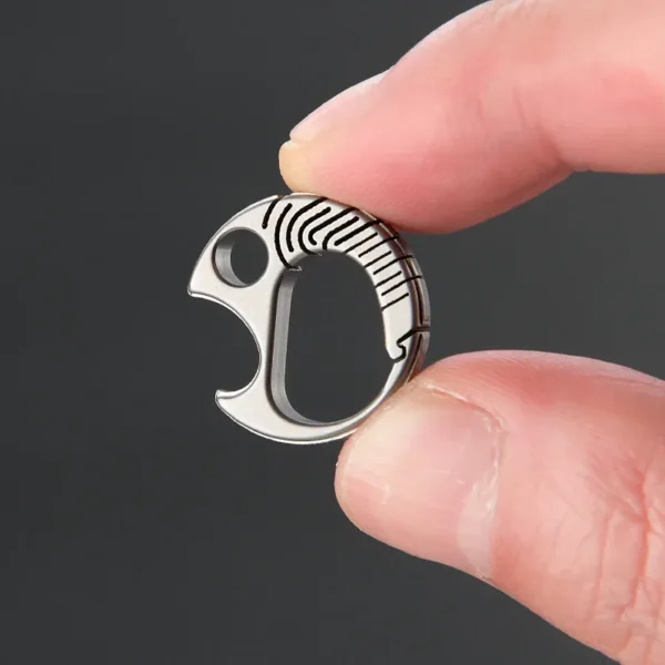 Mini Titanium Alloy Goldfish Keychain Opener - Image 8