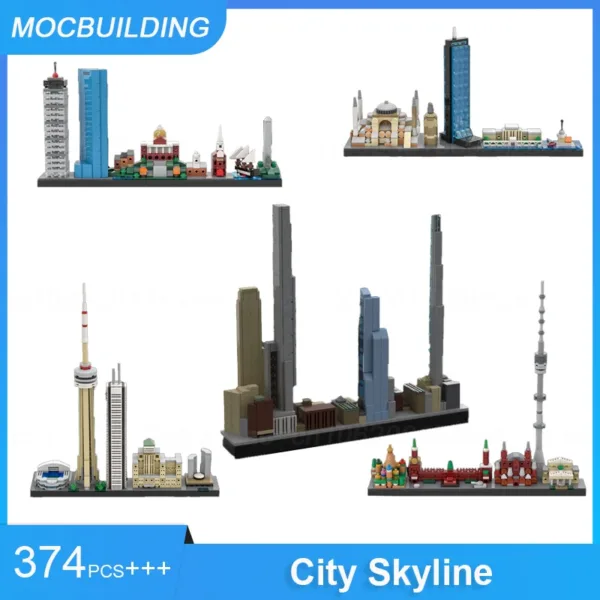 MOC Building Blocks NYC Skyline 549PCS Set