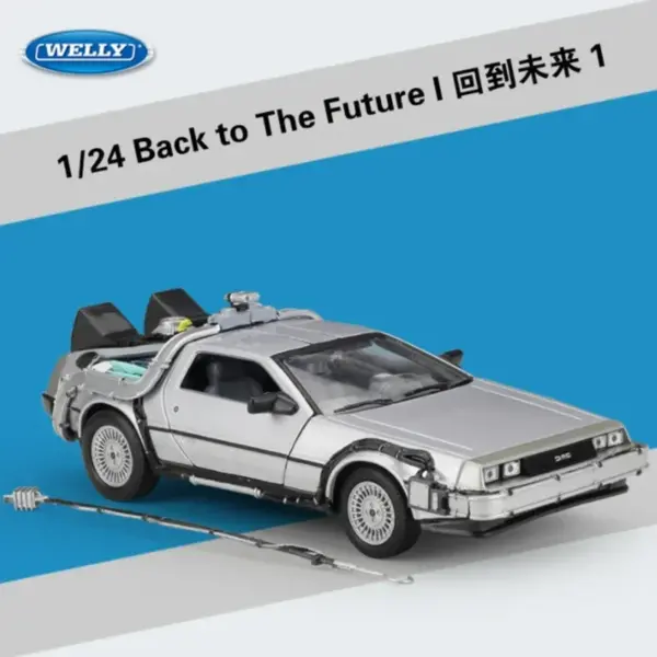 Welly 1:24 DeLorean Time Machine Model Car - Image 9