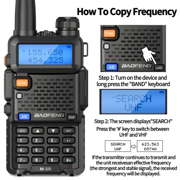 Baofeng M-5R Portable Walkie Talkie Radio - Image 4