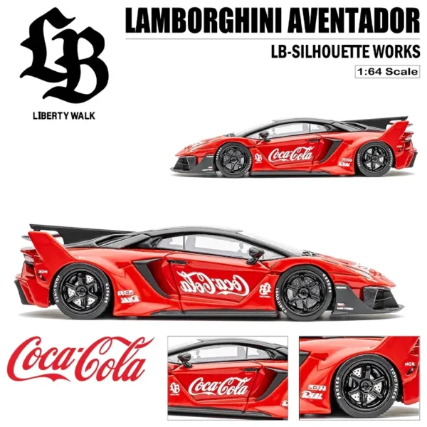 1/64 Lamborghini Aventador Diecast Toy Model - Image 6