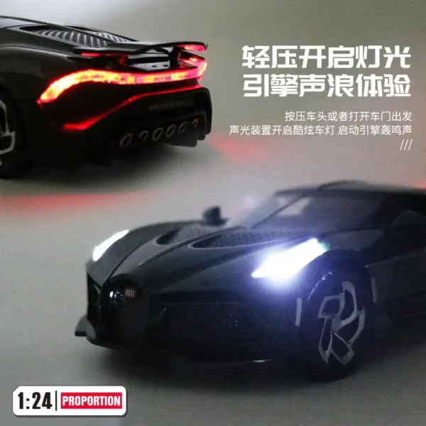 1:24 Bugatti Diecast Model Car with Sound - Image 2