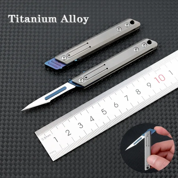 Titanium Alloy Folding Knife with 10 Blades - Image 3