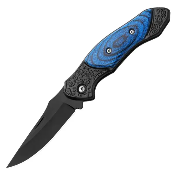 Folding Camping Knife with Wood Handle - Image 9