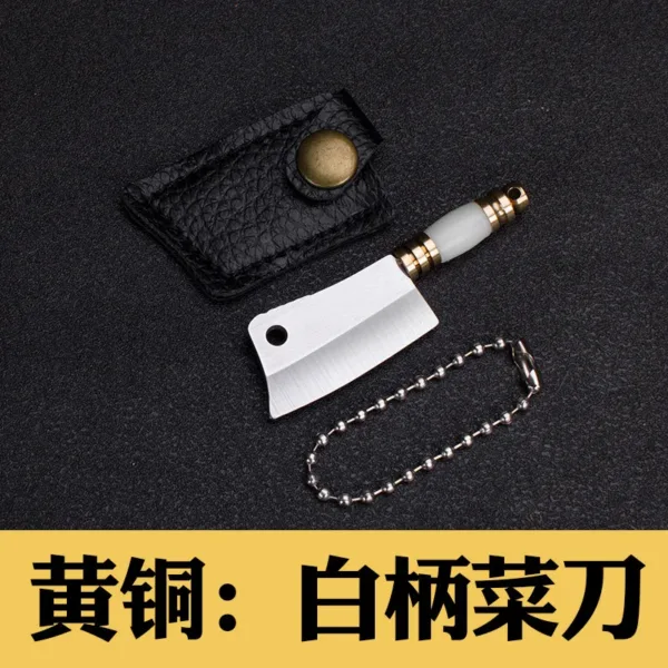Mini Folding Damascus Design Keychain Knife - Image 20