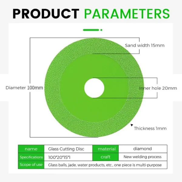 3pcs Ultra-thin Diamond Cutting Discs 100mm - Image 4