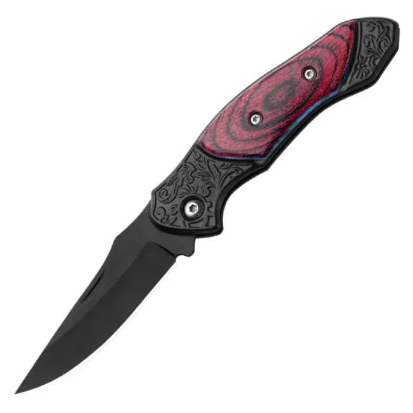 Folding Camping Knife with Wood Handle - Image 10