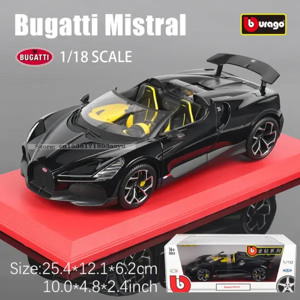 Bburago 1:18 Bugatti Mistral Diecast Model Car - Image 2