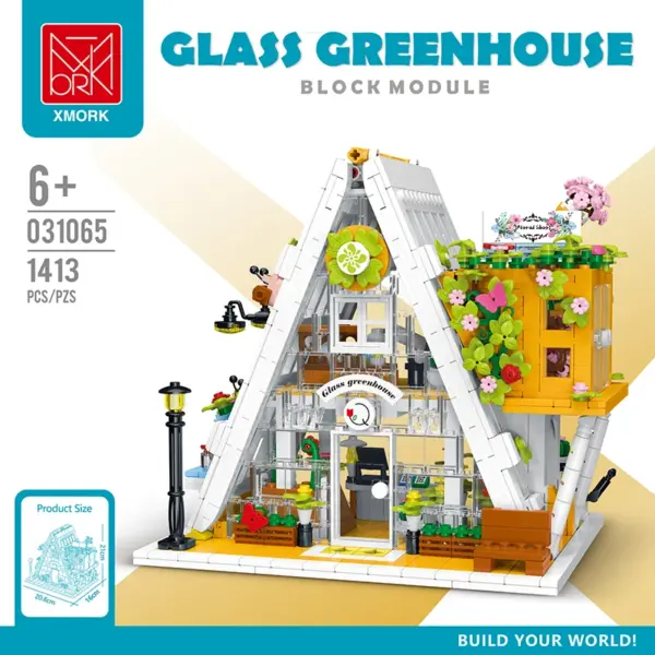 Glass Flower Shop Streetview Building Blocks Set - Image 2