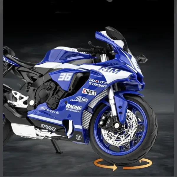 1/12 Yamaha R1M Alloy Diecast Motorcycle Model - Image 7