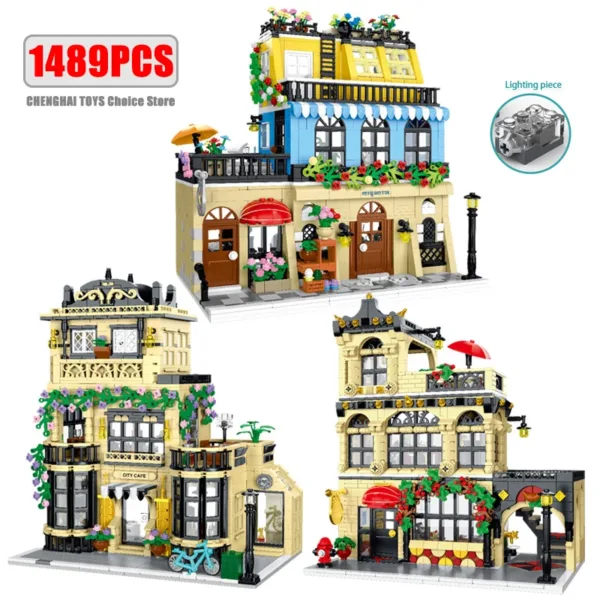 Creative City Cafe Streetview Building Blocks Set