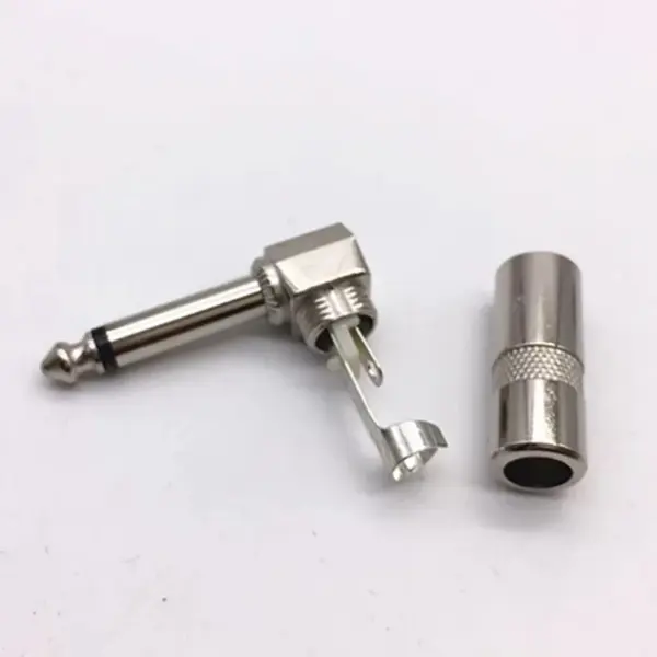 6.35mm Right Angle Stereo Mono Plug Connector - Image 3