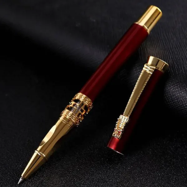 Luxury Golden Rollerball Pen 0.5MM Red