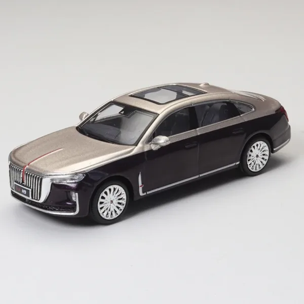 Hongqi H9 Diecast Model Car 1/64 Gold Violet - Image 3