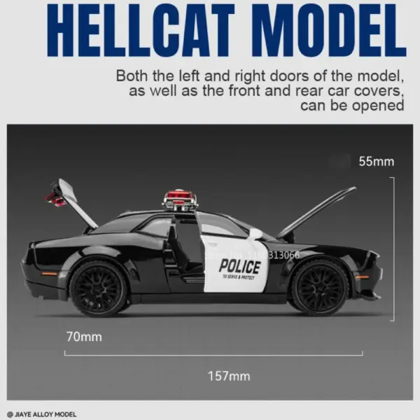 1:32 Police Car Model with Light and Sound - Image 6