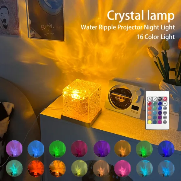 Dynamic Rotating Water Ripple Projector Lamp - Image 2