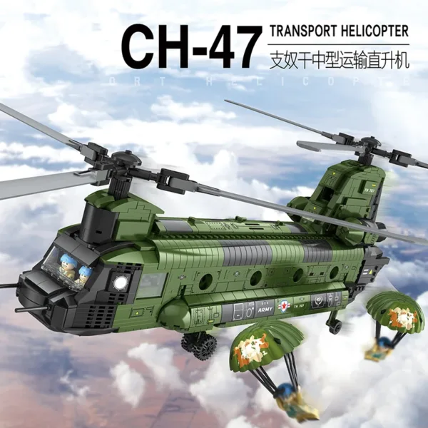 Chinook Helicopter Building Blocks Set 1622 Pieces - Image 2