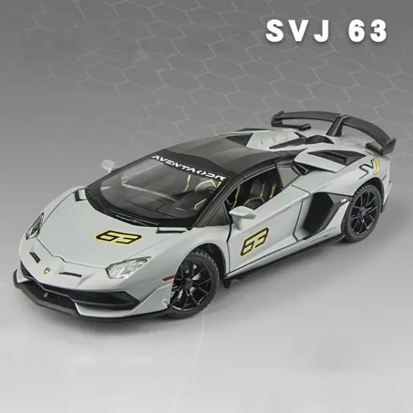 1:24 Lambo SVJ63 Alloy Diecast Model Car - Image 7