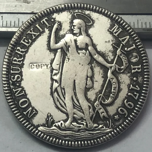 Antique Imitation 4 Lire Coin from 1840 - Image 2