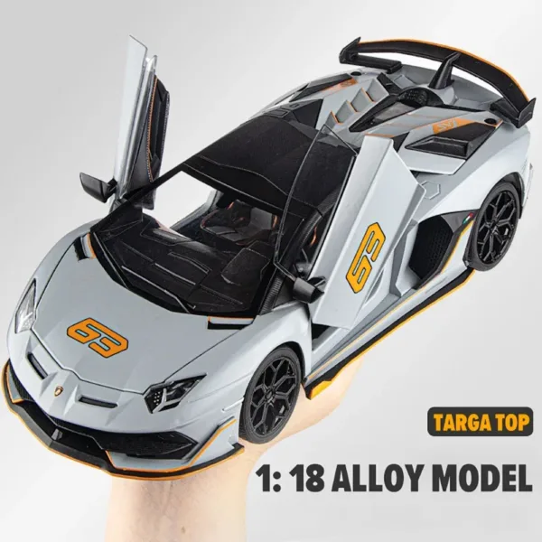 Aventador SVJ 63 Diecast Model Car 1/18 Scale - Image 2