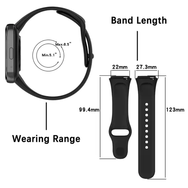 Silicone Wristband for XiaoMi Redmi Watch 3 - Image 6