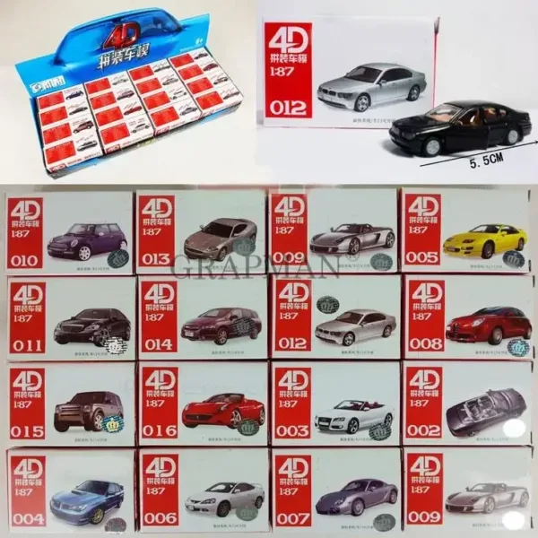 4D Plastic Mini Car Puzzle 1:87 Scale Toy - Image 6