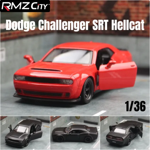 1/36 Dodge Challenger SRT Hellcat Diecast Car