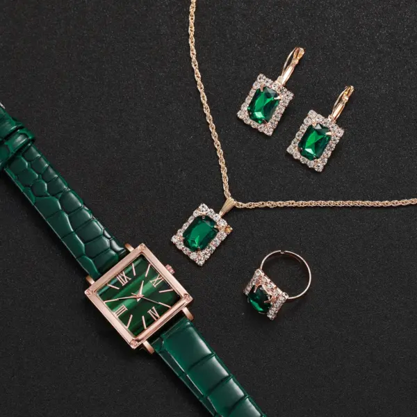 5-Piece Women's Fashion Jewelry Watch Set - Image 3