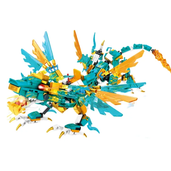 Children's Double Headed Frost Dragon Building Set - Image 2