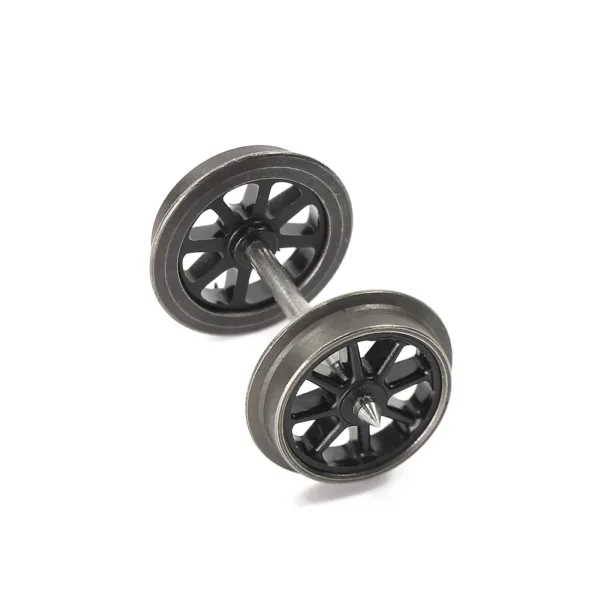 12 Metal Spoked Wheels for HO Scale Trains