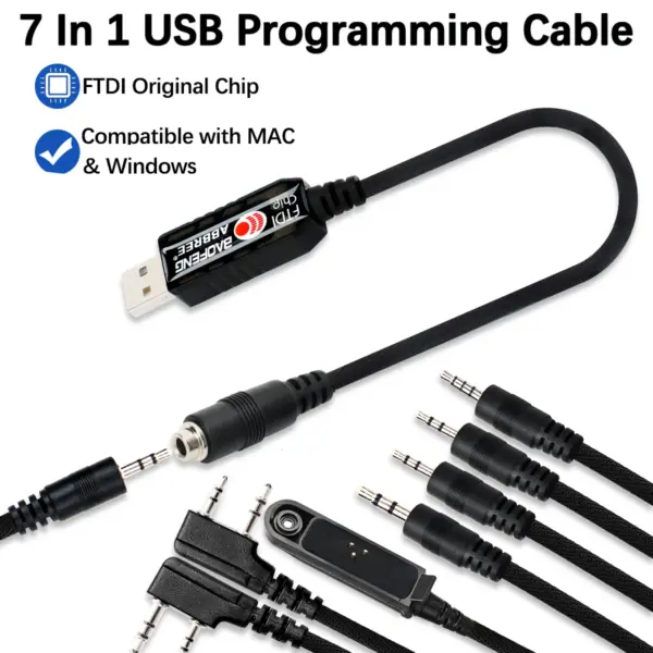 7 In 1 USB Programming Cable for Ham Radios - Image 3